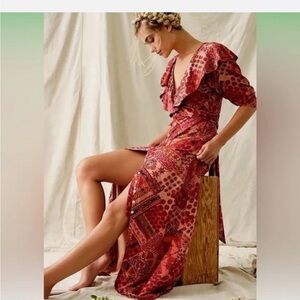 Free People Lennon Button Down Maxi Dress